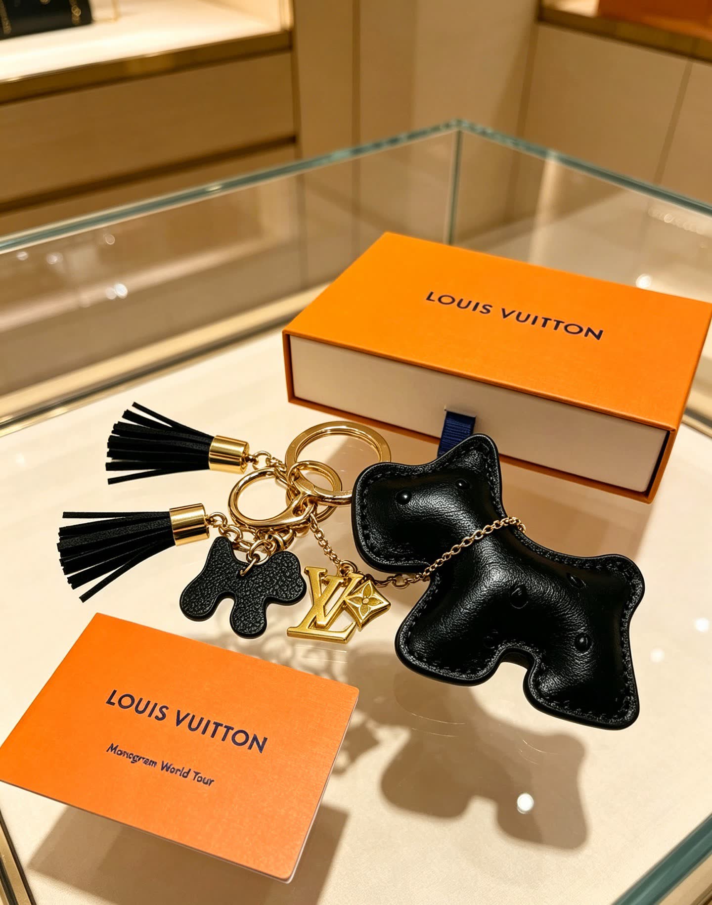 Louis Vuitton Monogram World Tour Keychain Louis Vuitton Monogram World Tour Keychain